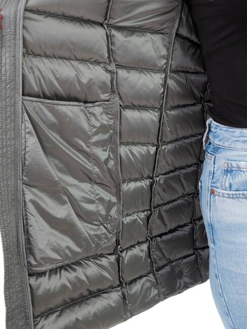 DELUXE Women's down jacket with fur hood dark steel-dark steel - Women's down jackets