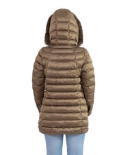 COLMAR DELUXE Women's down jacket with fur hood dark coffee cream-da - Women's down jackets - 2