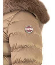 COLMAR DELUXE Women's down jacket with fur hood dark coffee cream-da - Women's down jackets - 3