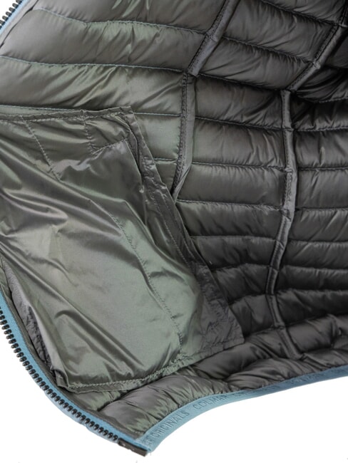 DELUXE Medium weight padded jacket with hood polar-darksteel - Women's down jackets