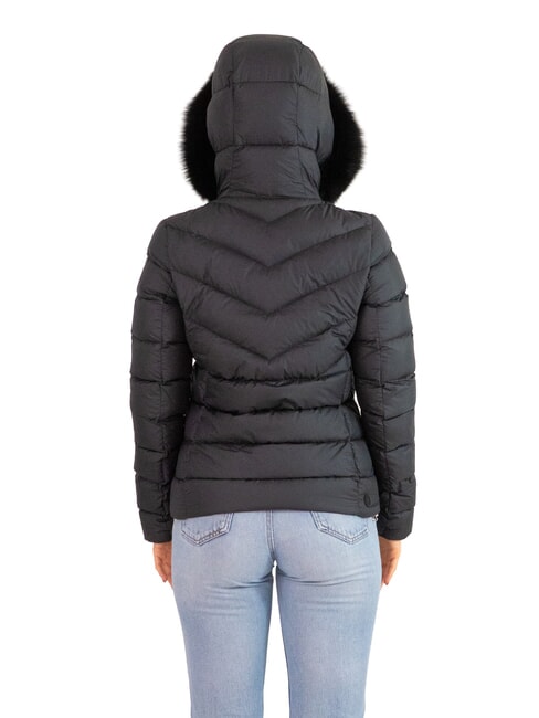 CAPTION Women's down jacket with hood black - Women's down jackets