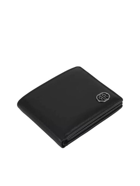 RAUL Leather wallet with flap black - Men’s Wallets