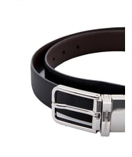 CERRUTI DOUBLE Reversible and shortenable leather belt black/dark brown - Belts - 3