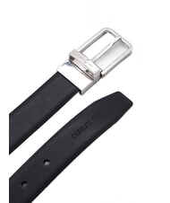 CERRUTI DOUBLE Reversible and shortenable leather belt black/dark brown - Belts - 4