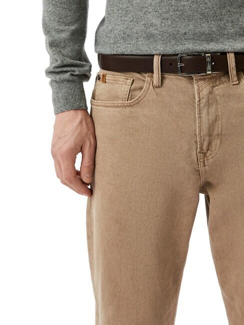 DOUBLE Reversible and shortenable leather belt black/dark brown - Belts