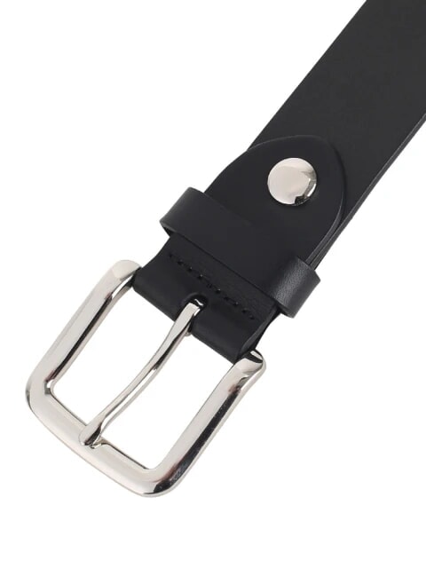 LOGO EMBOSSED Shortenable leather belt black - Belts