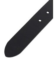 CERRUTI LOGO EMBOSSED Shortenable leather belt black - Belts - 3