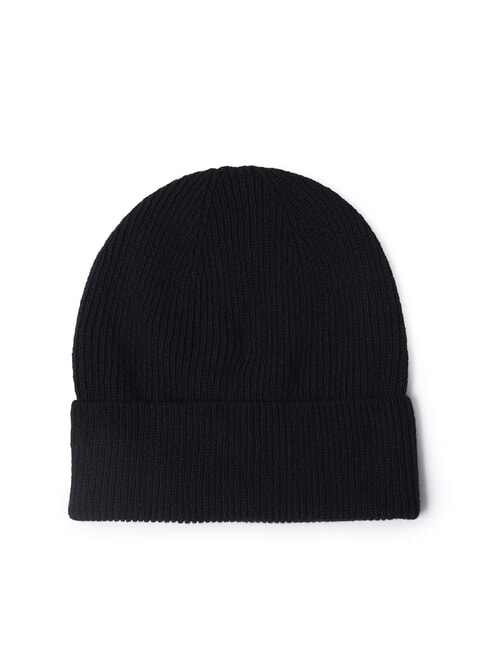 BEANIE Wool blend ribbed hat black - Hats