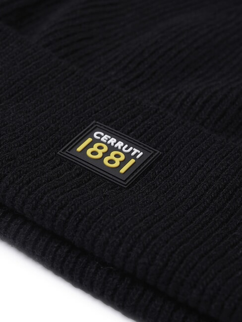 BEANIE Wool blend ribbed hat black - Hats