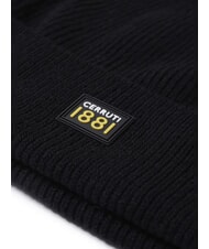 CERRUTI BEANIE Wool blend ribbed hat black - Hats - 3