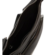 CERRUTI MADDOX Flat multi-pocket leather bag black - Over-the-shoulder Bags for Men - 4