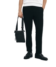 CERRUTI MADDOX Flat multi-pocket leather bag black - Over-the-shoulder Bags for Men - 5