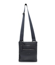 CERRUTI MADDOX Flat multi-pocket leather bag blue - Over-the-shoulder Bags for Men - 5