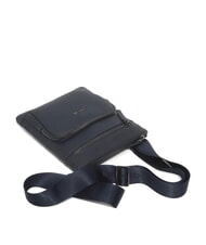 CERRUTI MADDOX Flat multi-pocket leather bag blue - Over-the-shoulder Bags for Men - 6