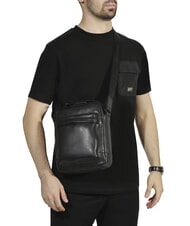 CERRUTI BRAD Leather bag with pocket black - Over-the-shoulder Bags for Men - 5