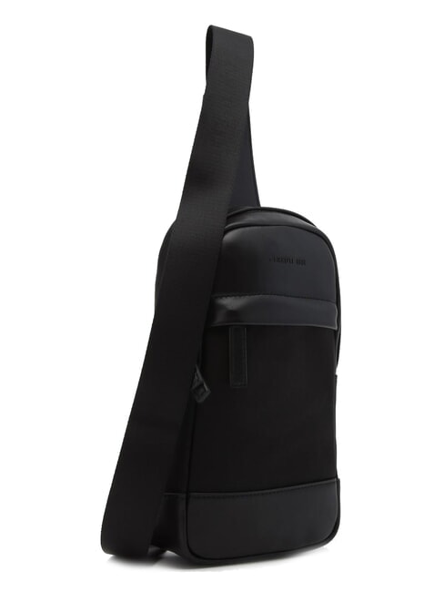 BRAD Leather and nylon bag black - Over-the-shoulder Bags for Men