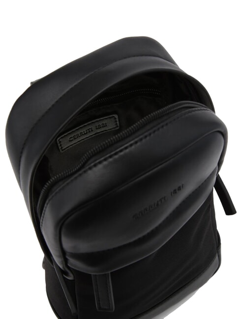 BRAD Leather and nylon bag black - Over-the-shoulder Bags for Men