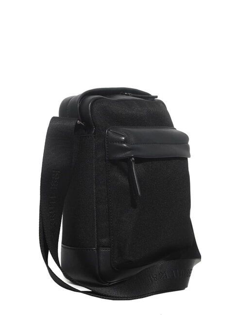 BRAD Leather and nylon bag black - Over-the-shoulder Bags for Men