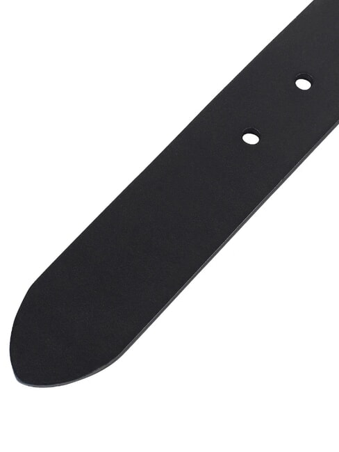 LOGO EMBOSSED Shortenable leather belt black - Belts