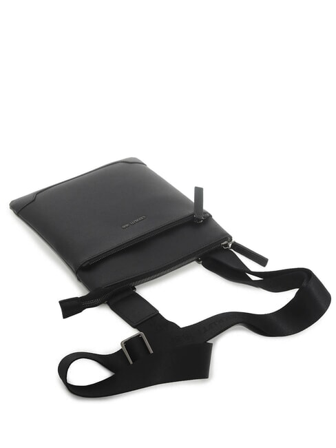 JAKE Flat leather bag black - Over-the-shoulder Bags for Men