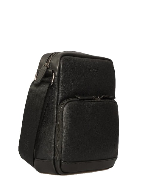 JEREMY Leather bag with pocket black - Over-the-shoulder Bags for Men