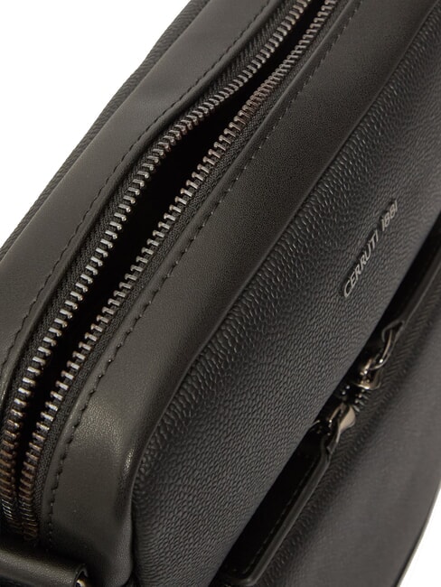 JEREMY Leather bag with pocket black - Over-the-shoulder Bags for Men