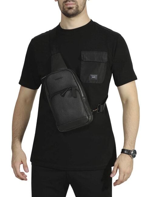 JEREMY Leather bag black - Over-the-shoulder Bags for Men