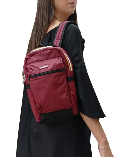 LAON Small nylon backpack red syrah - Backpacks & School and Leisure
