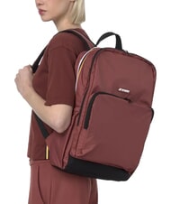 KWAY GIZY Nylon backpack for 15" laptop red syrah - Laptop backpacks - 4
