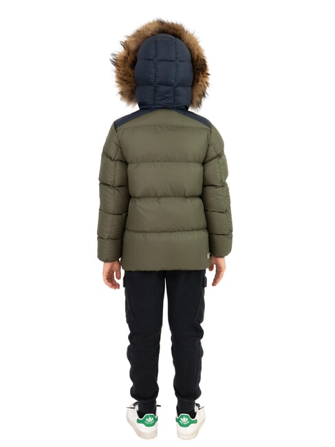 E-CONCRETE Down jacket with hood bush-navyblue-vulca - Baby Jackets