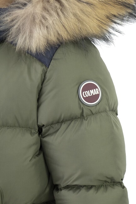 E-CONCRETE Down jacket with hood bush-navyblue-vulca - Baby Jackets