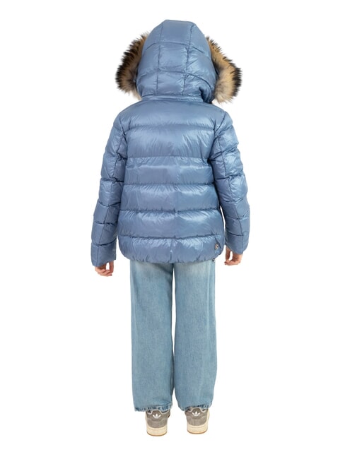 FRIENDLY Shiny down jacket with hood hydro-darksteel - Baby Jackets