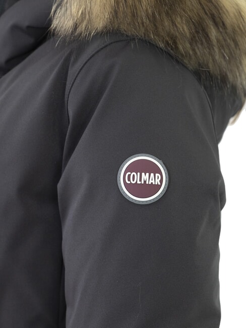 PURENESS Bi-material down jacket with hood black - Baby Jackets