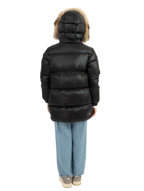 FRIENDLY Medium-length down jacket with hood black-darksteel - Baby Jackets