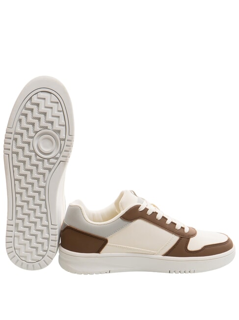 TE Color-block sneakers white/brown - Unisex shoes