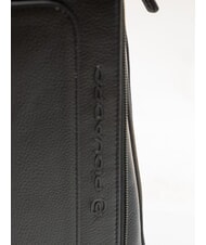 PIQUADRO X1 15.6" leather laptop backpack Black - Laptop backpacks - 3