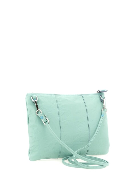 BEYONCE M Leather clutch bag with shoulder strap light green - Women’s Bags