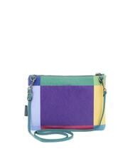 GABS BEYONCE POP M Leather clutch bag with shoulder strap geometric purple - Women’s Bags - 4