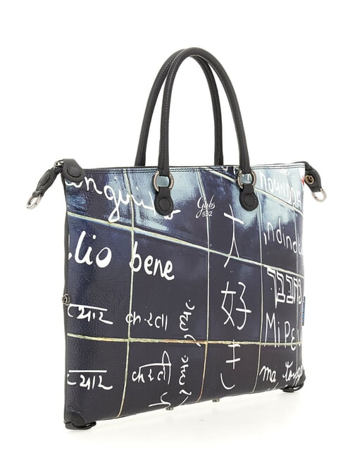 G3 PLUS LARGE MULTICOLOR Transformable flat shopping bag I love you - Women’s Bags