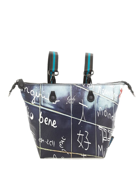 G3 PLUS LARGE MULTICOLOR Transformable flat shopping bag I love you - Women’s Bags