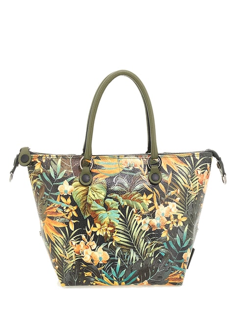 G3 PLUS LARGE MULTICOLOR Transformable flat shopping bag jungle - Women’s Bags
