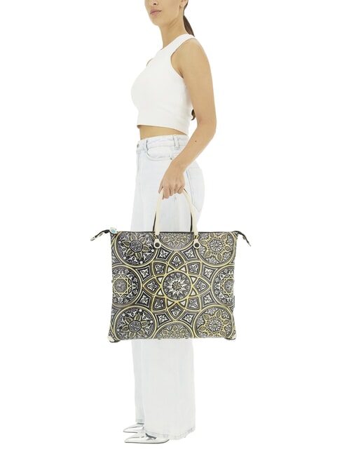 G3 PLUS LARGE MULTICOLOR Transformable flat shopping bag mandala - Women’s Bags