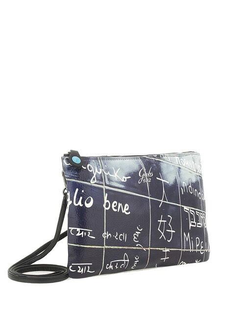 BEYONCE MULTICOLOR M Leather clutch bag with shoulder strap I love you - Women’s Bags