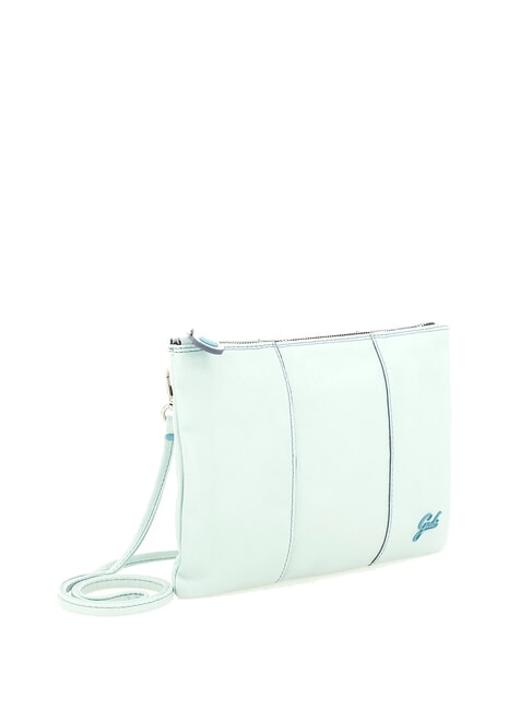 BEYONCE M Leather clutch bag with shoulder strap light green - Women’s Bags