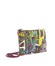 GABS BEYONCE MULTICOLOR M Leather clutch bag with shoulder strap geometric mural - Women’s Bags - 2