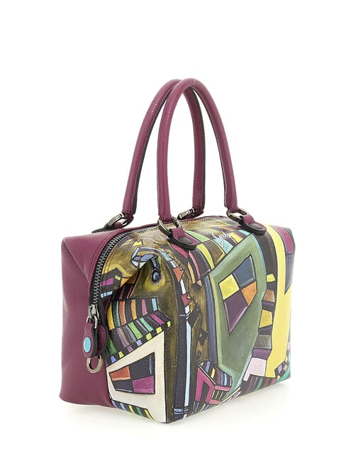 G3 PLUS LARGE MULTICOLOR Transformable flat shopping bag geometric mural - Women’s Bags