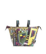 GABS G3 PLUS LARGE MULTICOLOR Transformable flat shopping bag geometric mural - Women’s Bags - 7