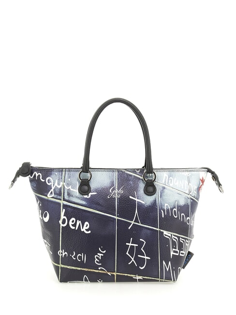 G3 PLUS MEDIUM MULTICOLOR Transformable flat shopping bag I love you - Women’s Bags