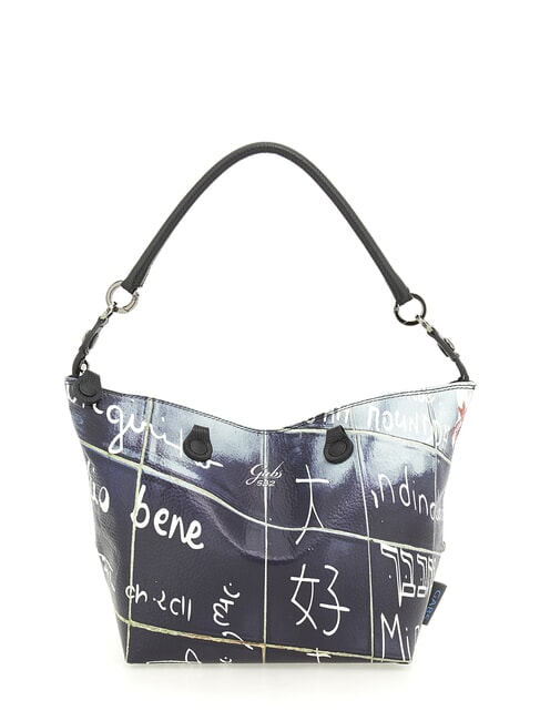 G3 PLUS MEDIUM MULTICOLOR Transformable flat shopping bag I love you - Women’s Bags