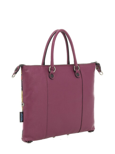 G3 PLUS MEDIUM MULTICOLOR Transformable flat shopping bag geometric mural - Women’s Bags